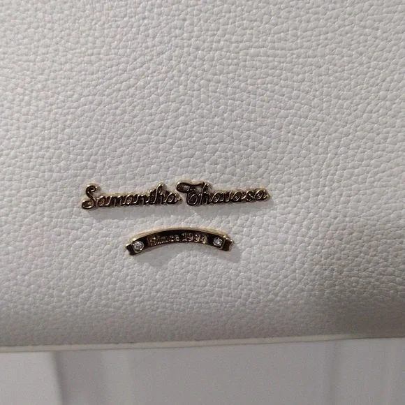 Samantha Thavasa Off-White Leather Tote Shoulder Bag – Magnetic Snap Handbag - Picture 3 of 16